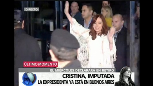 Cristina Kirchner llegó a Buenos Aires