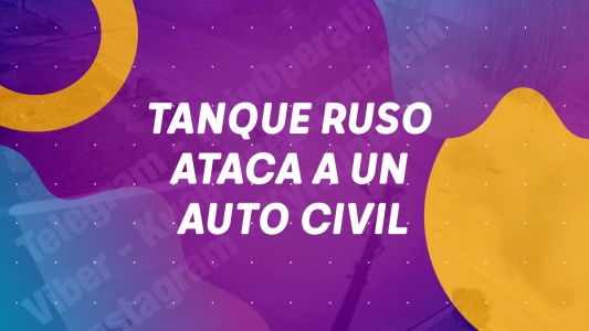 Tanque ruso ataca a un auto civil - #BuenFlash
