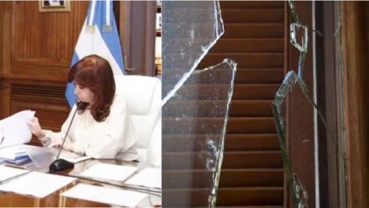 "Paradójicamente fue mi despacho el que atacaron": Cristina Kirchner mostró los destrozos