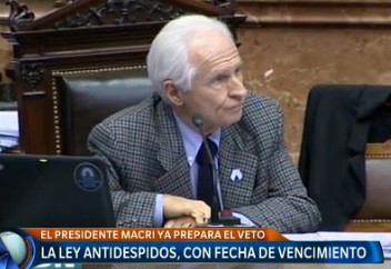 Macri listo para vetar la ley antidespidos