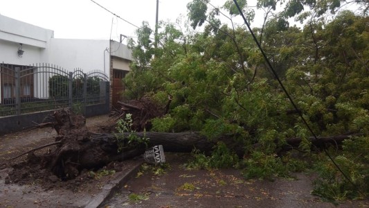 Más de 40 evacuados, calles anegadas y voladuras de techos por un fuerte temporal en Bahía Blanca