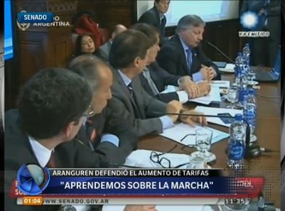Aranguren defendió el aumento de tarifas