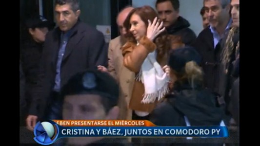 Cristina y Báez, juntos en Comodoro Py