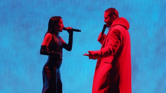 La actuación de María Becerra junto a J Balvin en los Grammy