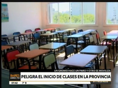 Amenazan con no retomar las clases algunos gremios docentes bonaerenses