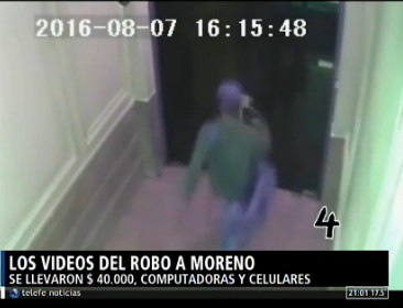 Los videos del robo a Moreno