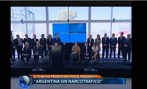 Macri presentó un plan de lucha contra el narcotráfico y recordó que ese delito "avanzó mucho ante la negación del Estado"