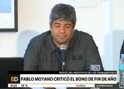 Pablo Moyano criticó el bono de fin de año: "El bonito es vergonzoso"