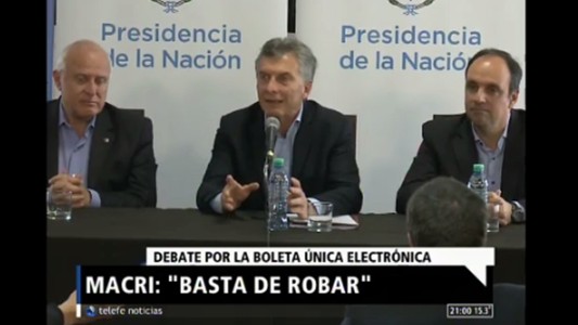 Macri: "Basta de robar"