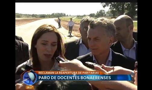 Paro docente: "Toman a los chicos como rehenes", cuestionó Vidal