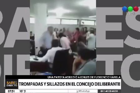 Batalla campal y revoleo de sillas en el Concejo Deliberante de Florencio Varela