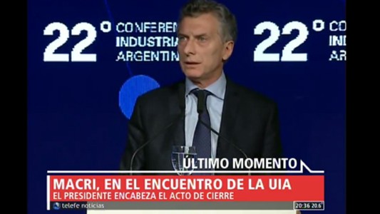 Macri, en el encuentro de la UIA