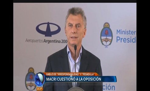 Macri cuestionó la aprobación del proyecto opositor de Ganancias: "La irresponsabilidad que vimos ayer no es el camino"