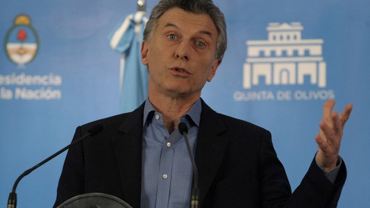 Mauricio Macri brinda una conferencia de prensa desde Olivos