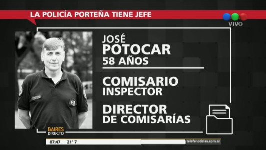 José Potocar es el jefe de la nueva Policía de la Ciudad