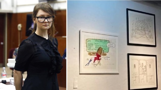 Exposición de los dibujos carcelarios de la estafadora Anna Sorokin: venden copias desde 250 dólares
