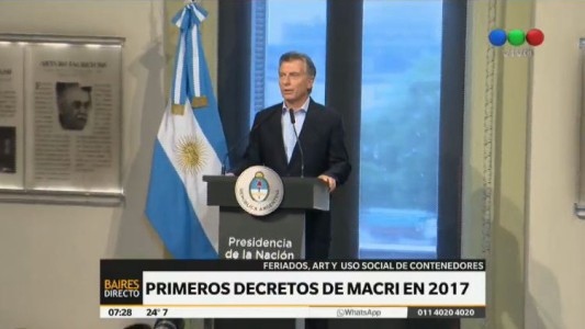 Primeros decretos de Macri en 2017