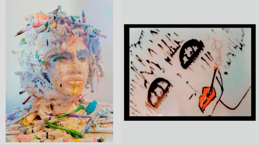 Se expone en Buenos Aires "Nina 1", una obra realizada con nanopartículas y pigmento inteligente