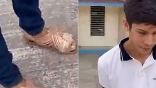Su hijo hacía bullying y lo hizo regalar sus "zapas" nuevas