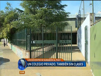 Un colegio privado, también sin clases