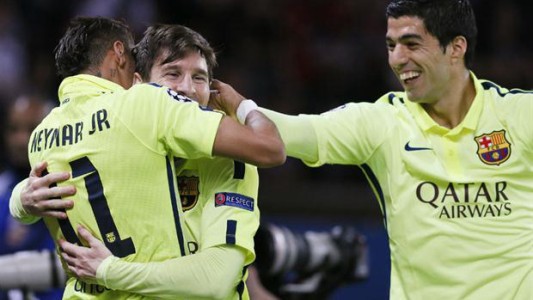 Barcelona le ganó al PSG: mirá los dos goles de Luis Suárez con caños a David Luiz