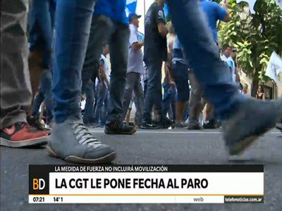 La CGT anunciará la fecha del paro nacional, sin movilización