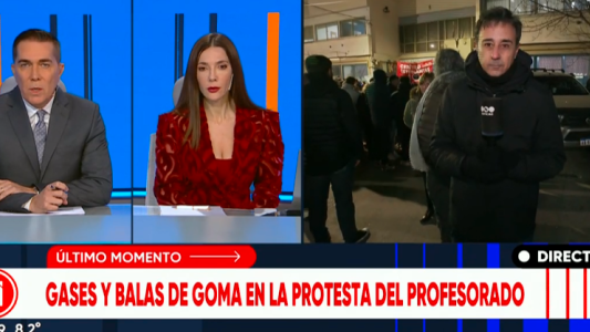 Graves incidentes entre la Policía y docentes que reclamaban seguridad en Puente La Noria