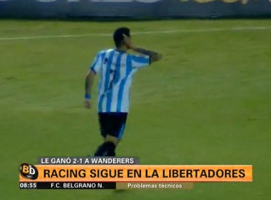 Racing pasó a cuartos con su victoria 2 a 1 sobre Wanderers