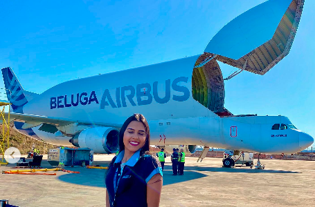 Video: el avión "Beluga" aterrizó por primera vez en América Latina