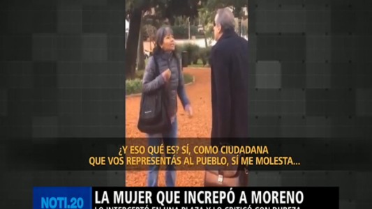 Mal momento para Guillermo Moreno: una mujer lo increpó en una plaza de Palermo