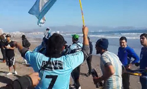 #VamosArgentina Banderazo argentino en el Faro de La Serena