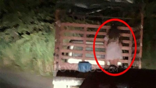 Captan a una “niña fantasma” colgada de un camión