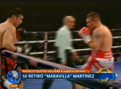 "Maravilla" Martínez anunció oficialmente su retiro del boxeo