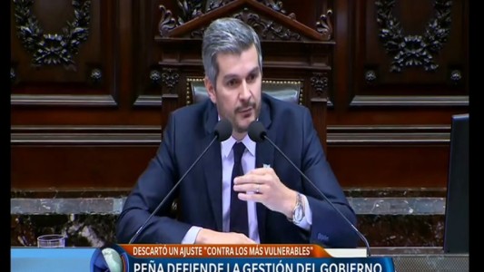 Peña defiende la gestión de Gobierno: "No creemos en un ajuste fuerte contra los más vulnerables"