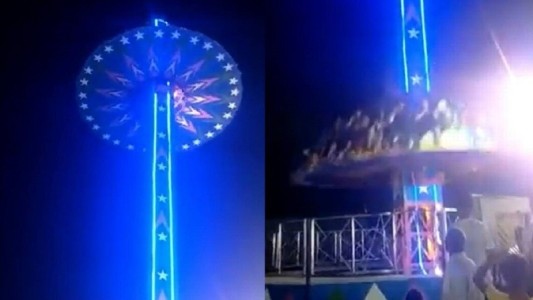 Se desplomó un juego en un parque de diversiones: 16 heridos