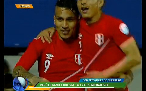 Perú derrotó a Bolivia y enfrentará a Chile en semifinales