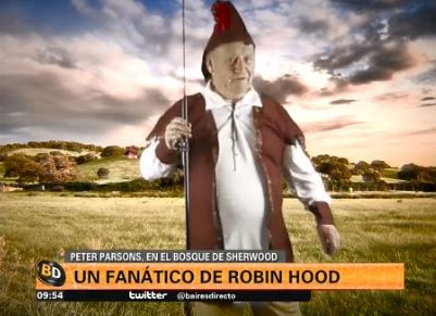 Fanático de Robin Hood le rinde tributo