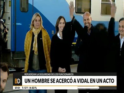 Por descuido de seguridad un hombre quedó cara a cara con Vidal en Mar del Plata
