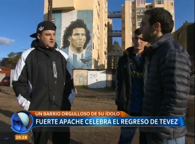 Fuerte Apache festeja el regreso de Tevez