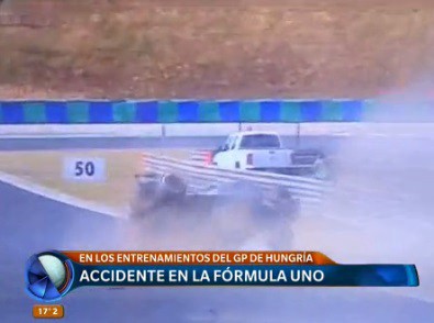 Fórmula Uno: el video con el terrible accidente de "Checo" Pérez en Hungría