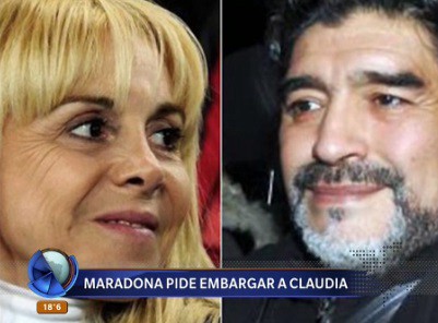 Diego Maradona pide el embargo de todas las cuentas de Claudia Villafañe