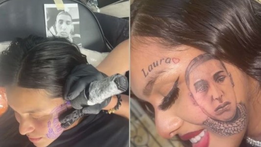 Una tiktoker descubrió que su pareja le fue infiel y se tatuó su cara en la mejilla