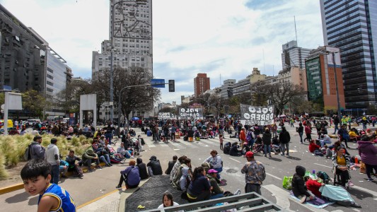 Unidad Piquetera anunció un nuevo "corte total" en la 9 de Julio para el jueves
