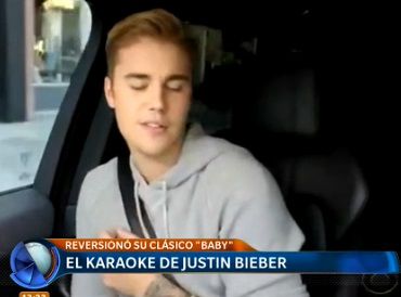 El karaoke de Justin Bieber