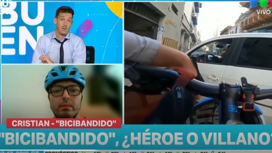 "Qué se vea lo que se vive en bici en la Ciudad": la explicación del "Bicibandido" que se pelea con automovilistas