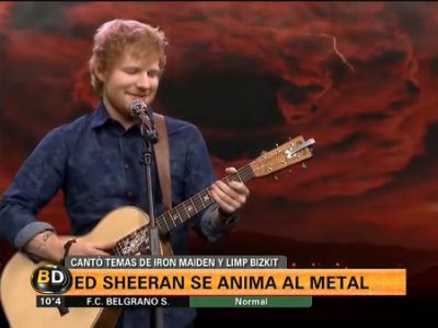 Ed Sheeran sorprendió cantando heavy metal