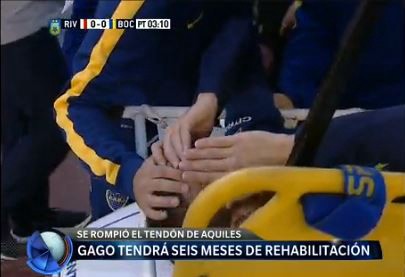 Gago volvió a romperse el tendón de Aquiles