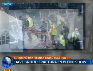 Dave Grohl se fracturó en pleno show