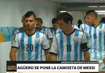 Agüero: "Llevar la 10 de Messi es algo único"