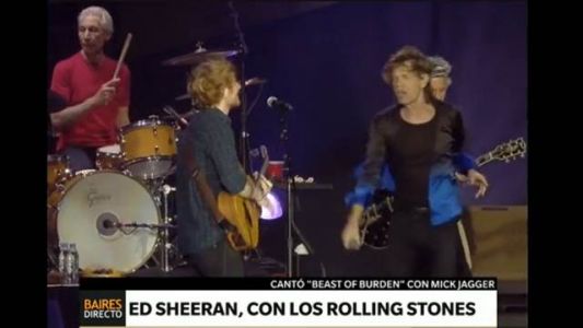 Ed Sheeran junto a los Rolling Stones